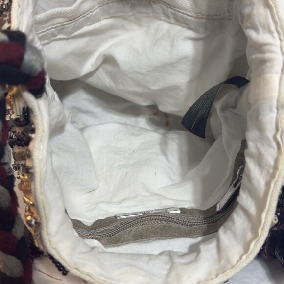 Sam Edelman Women’s Beaded Shoulder Bag – Multicolor Geometric Chic Boho - Picture 11 of 15